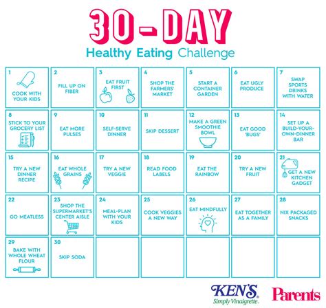 I am definitely beginning to feel a difference.i have more energy. The 30-Day Healthy Eating Challenge | Parents