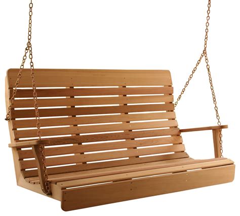 Red Cedar Royal Highback Swing Transitional Porch Swings By