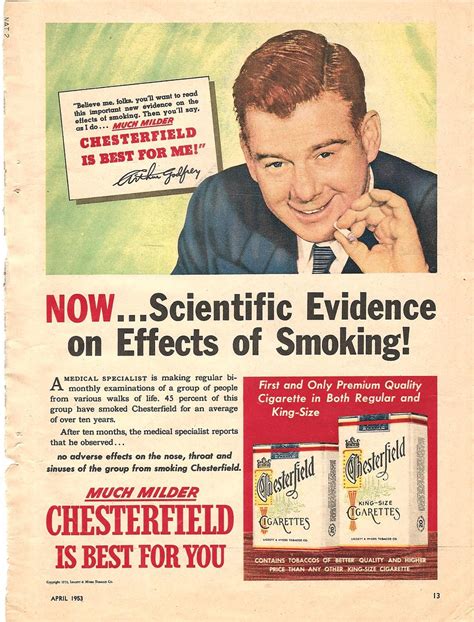1953 Arthur Godfrey Chesterfield Cigarette Ad A Photo On Flickriver