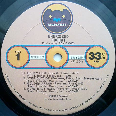 Foghat Energized Vinyl Pussycat Records