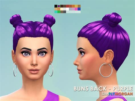 The Sims Resource Purple Buns Back Recolor