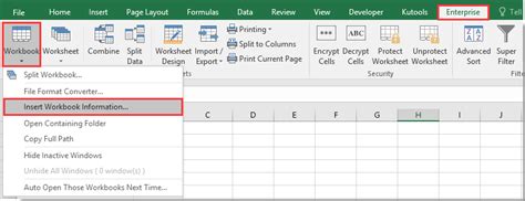 How To Insert Last Modified Date In Excel Header Or Footer