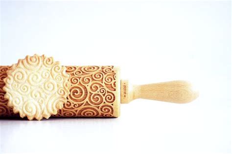 Spirals Embossing Rolling Pin Laser Engraved Rolling Pin Etsy