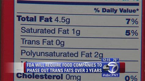 Trans Fats Ban Abc7 New York