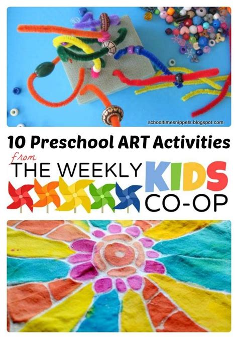 10 Preschool Art Activities from The Weekly Kids CoOp  Preschool art