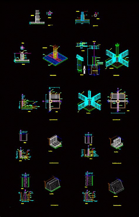 Detalles De Cimentaciones En Autocad Librer A Cad