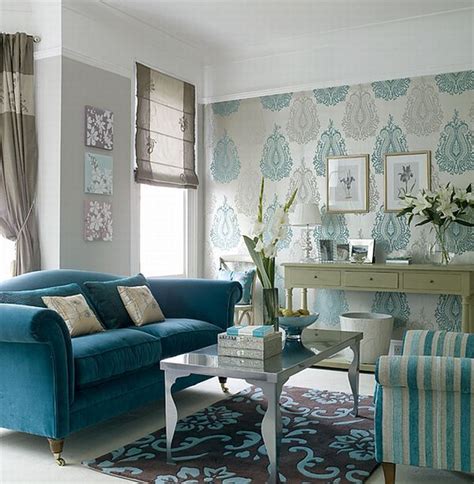 Wallpaper Ideas For Decorating Your Interiors Living Room Turquoise