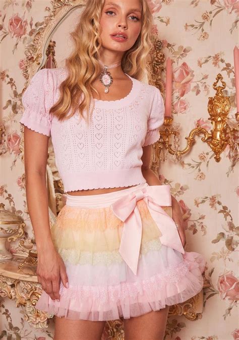 Sugar Thrillz Rainbow Tulle Mini Skirt Multi In 2022 Tulle Mini