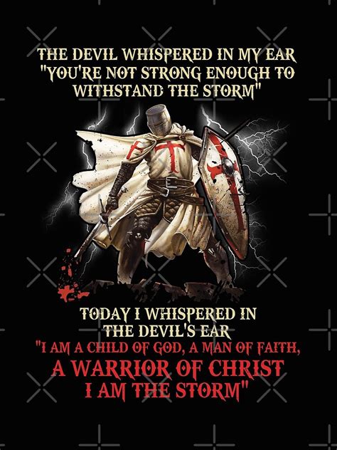 Knight Templar A Warrior Of Christ I Am The Storm Drawstring Bag For