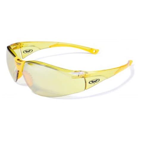 Safety Cruisin Color Frame Safety Glasses With Yellow Tint Mirror Lens