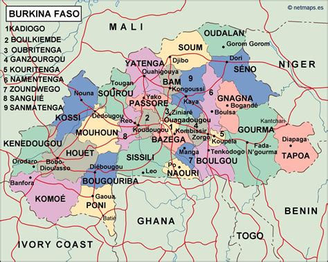 Burkina Faso Political Map Order And Download Burkina Faso Political Map