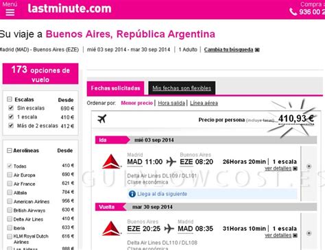 Vuelo Barato Con Delta A Buenos Aires Desde Madrid • Guía Low Cost