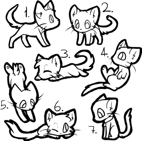 Chibi Cat Line Art Batch Theyre Free Now By Thisaccountisdead462 On