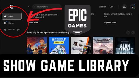 How To Show Game Library On Epic Games Pc 2023 Youtube