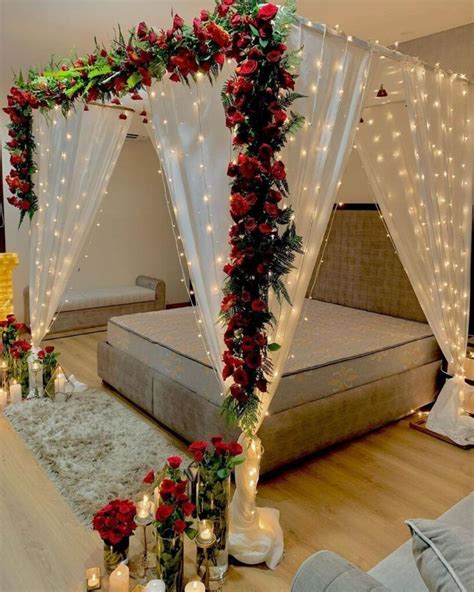 First Night Room Decoration For Newly Married Couple Wedding Bedroom
