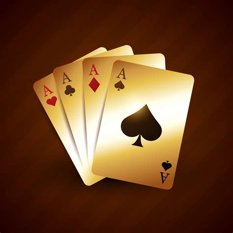 Discover 1,000+ playing card designs on dribbble. golden casino playing card with four aces - Download Free ...