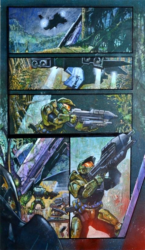 Master Chief Halo Graphic Novel Page 1 In Doug Biancurs The Good