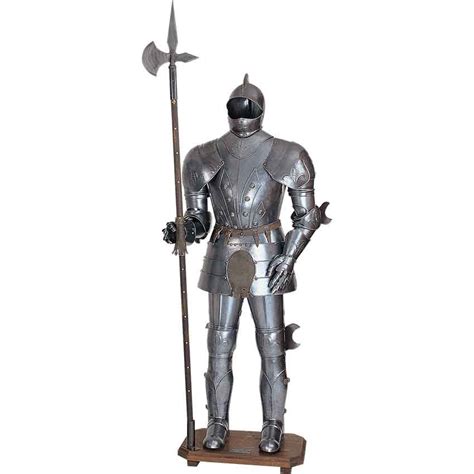 Medieval Style Suit Of Fully Articulating Armor With Sword On Display