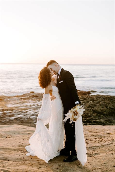 Sunset Cliffs Elopement Kaitlyn Eddie San Diego Wedding