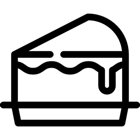 pedazo de pastel en un plato icono gratis