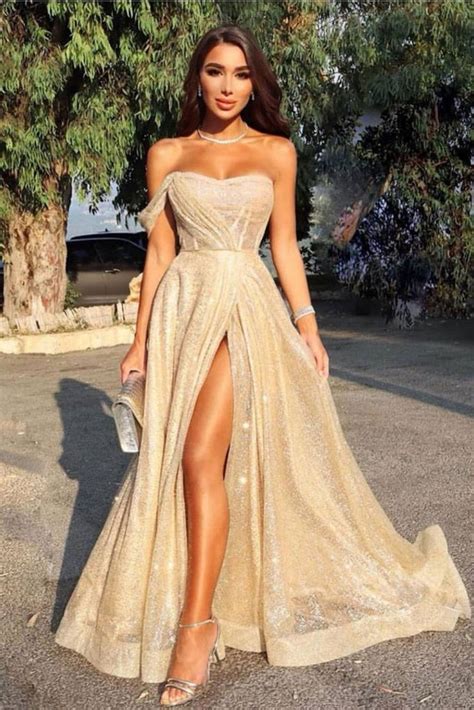 Sweetheart A Line Floor Length Cheap Prom Dress With Slit Okp83 Okdresses