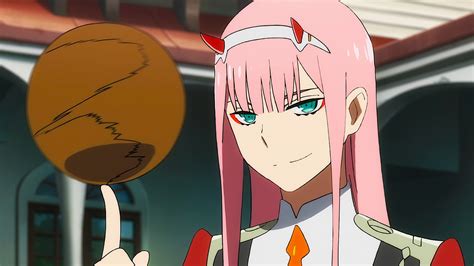 Darling In The Franxx Zero Two Hiro Zero Two Rotaing Ball On A Finger