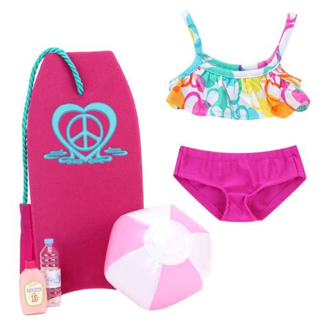 sophia s bikini and beach accessories set for 18 american girl doll sets american girl doll