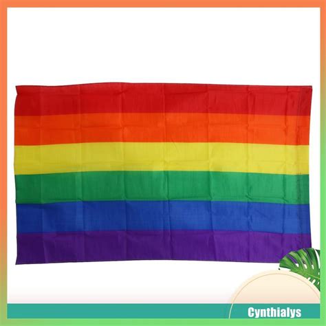 【available】cy°rainbow flags and banners 3x5ft 90x150cm lesbian gay pride lgbt flag shopee