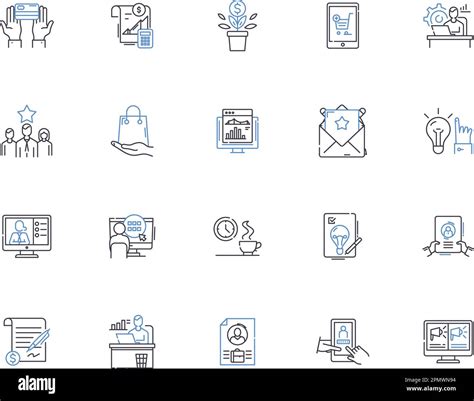 Business Startup Outline Icons Collection Entrepreneur Investment
