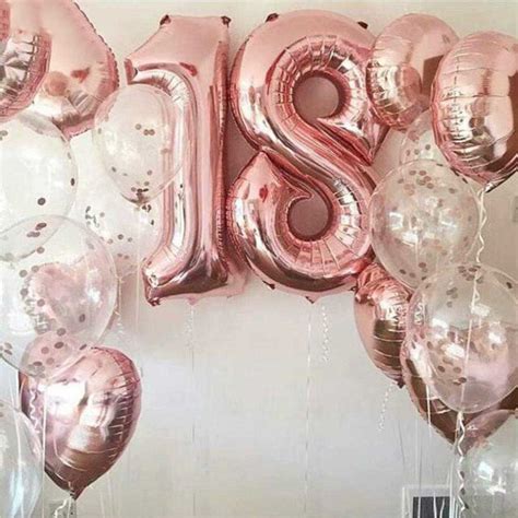Patimate Happy Birthday Balloons Rose Gold Number Ballons 18th Birthday