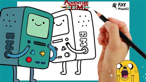 How To Draw Bmo From Adventure Time Step By Step Youtube