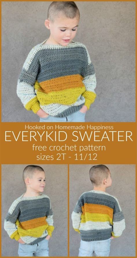Everykid Crochet Sweater Pattern Crochet Sweater Pattern Free