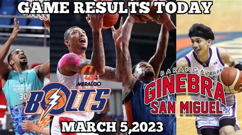 PBA GAME RESULTS AND STANDING TODAY MARCH 5 2023 YouTube