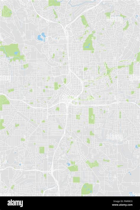City Map Atlanta Color Detailed Plan Vector Illustration Detailed