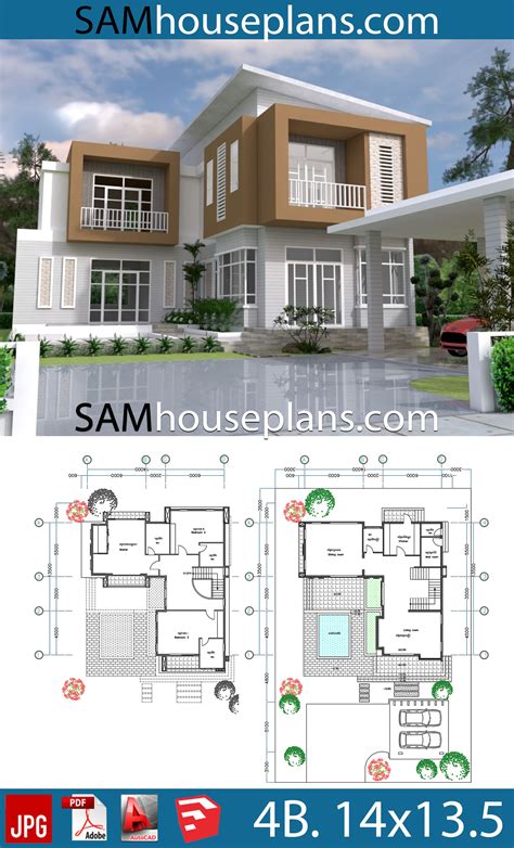 House Plans 14x11 With 5 Bedrooms Sam House Plans