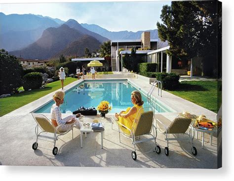 Poolside Glamour Acrylic Print By Slim Aarons