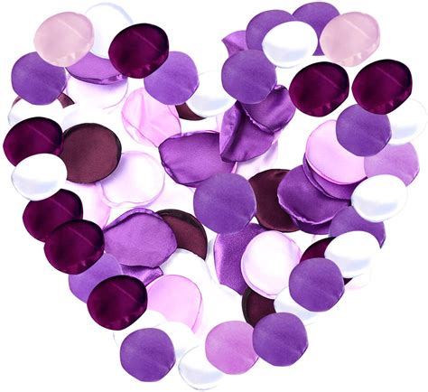 Gorgecraft 200pcs Satin Rose Petals Artificial Purple Rose Petals For