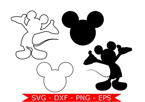 Mickey Mouse Svg Mickey Mouse Svg Template Outline Of Mickey