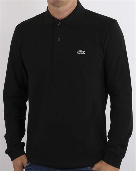 Lacoste Long Sleeve Polo Shirt Black 80s Casual Classics