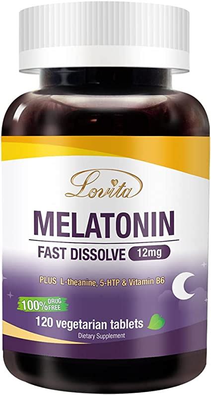 Lovita Melatonin 12 Mg Fast Dissolve Tablets More Potent