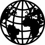 Earth Symbol Grid Icon Continents Clipart Globe