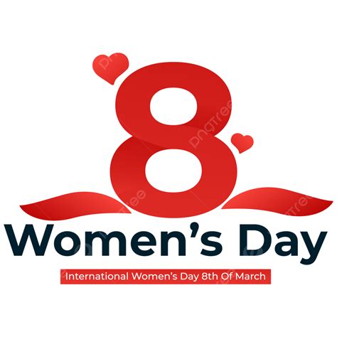 international womens day vector art png international happy women s day 8 march with red love