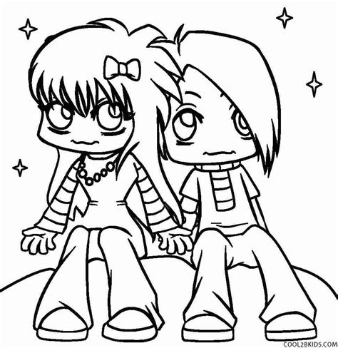Emo Love Coloring Pages At Free
