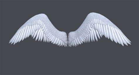 3d Model Lowpoly Angel Wings Vr Ar Low Poly Cgtrader