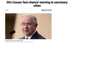 Jeff Sessions Sends Final Warning To Illegal Alien Shielding Sanctuary