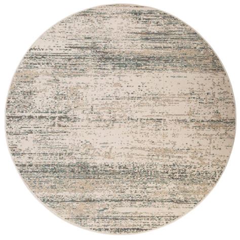 Amer Rugs Alpine Grace Ivory 7 Ft 10 In X 7 Ft 10 In Round Striped