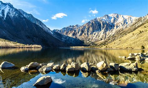 Convict Lake On The East Side Of Californias Sierra Nevada Mountains