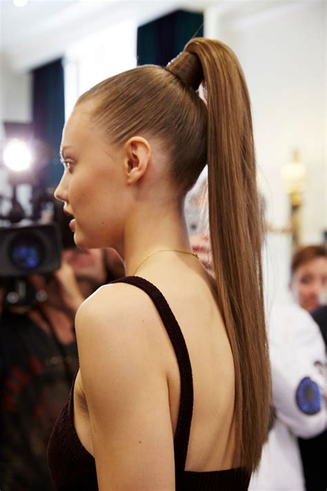 The High Ponytails At The Balmain Spring Show Will Rock Your World Glamour