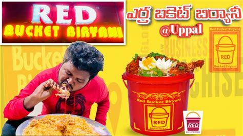 Red Bucket Biryani Trending Biryani In Hyderabad Harish The Foodie 4k Bucket Biryani