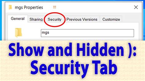 How To Enable Disable Security Tab In Folder Properties Windows 10